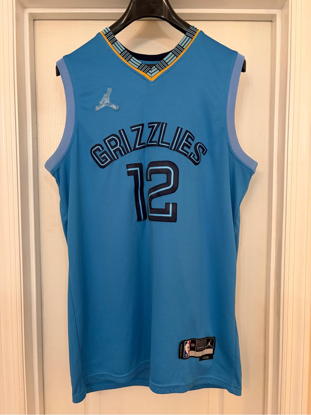 Ja Morant Jersey Memphis Grizzlies NBA 75th Size 50 Swingman Icon Jordan Logo